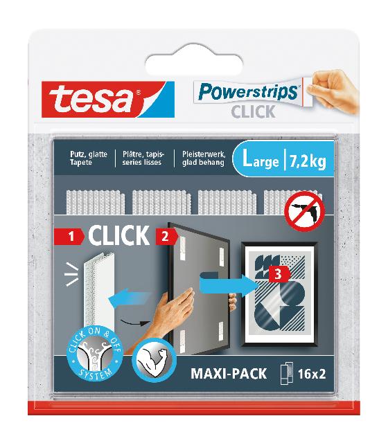Klebestreifen Tesa 77722 16x2cm CLICK LARGE Powerstrips