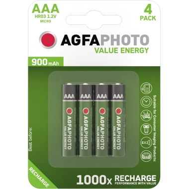 Akku AGFAPHOTO AAA HR03 900mAh 1,2V 950mah Mignon Nimh
