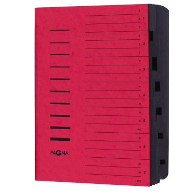Ordnungsmappe Pagna 24081 A4 1-7/A-Z rot 