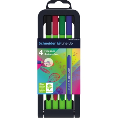 Fineliner Schneider Line up 0,4 4er Etui 0,4