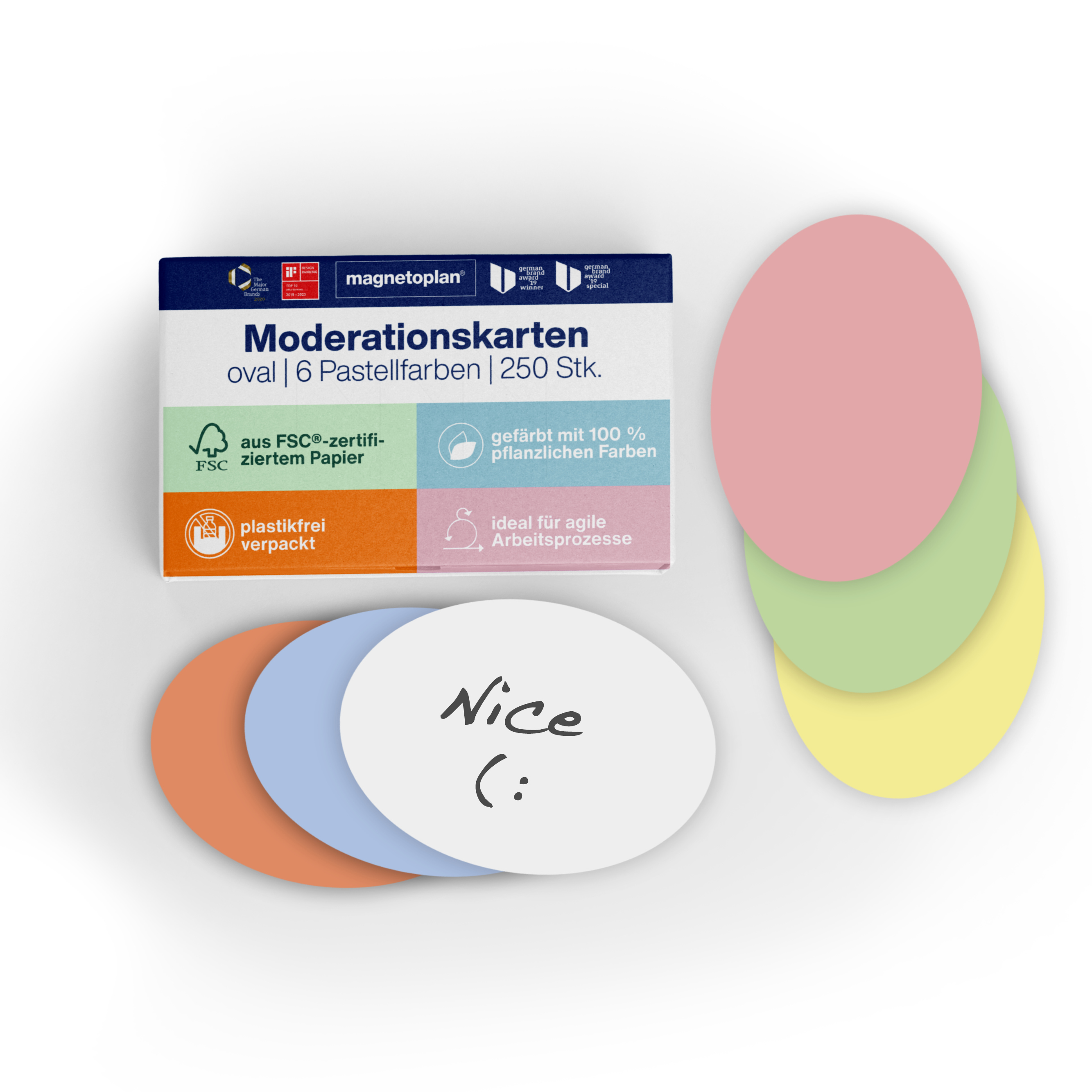 Moderationsk. Magnetop. 112501910 sort. Oval 190x110mm
