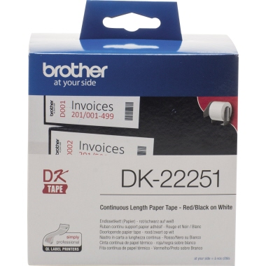 Endlosetikettenrolle Brother DK22251 62mm x 15,24m weiß