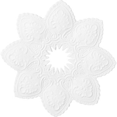 Kerzenmanschetten 10cm weiß 