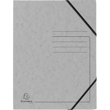 Eckspanner Exacompta 555471E A4 grau mit Gummizug