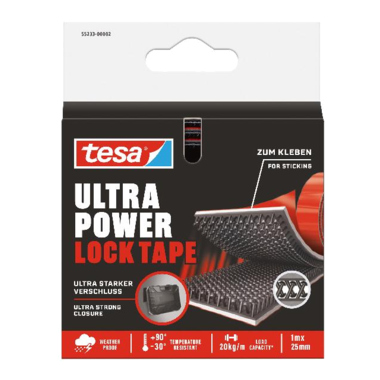 Doppelklebeband tesa® 25mm x 1 Ø-4mm Ultra Power Lock Tape