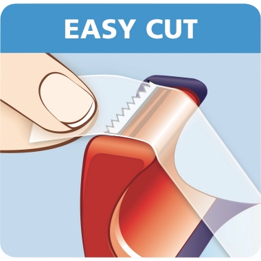 Handabroller Tesa 57443 rot/blau Easy Cut 19mm x 10m 