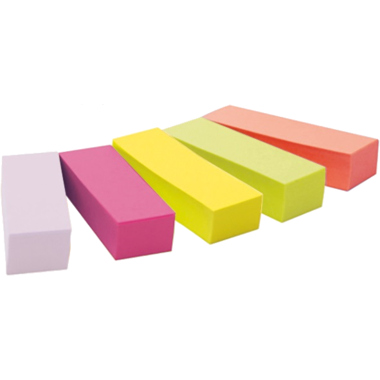 Haftmarker Post-It 670-5 15x50mm neon Haftnotiz , 5x100 Blatt, Pefc, Hakenfähi