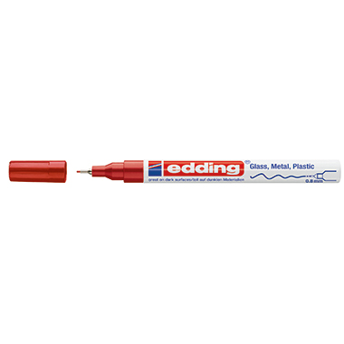 Lackmarker Edding 780 CR 0,8mm rot Eativ Bereich, Anwendungsbereich Auf Dem