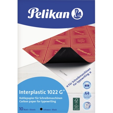 Kohlepapier Pel. Interpl. 1022G A4 /10 Interplastik, Schwarz