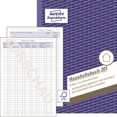 Haushaltsbuch Avery Zweckform 201 A5 