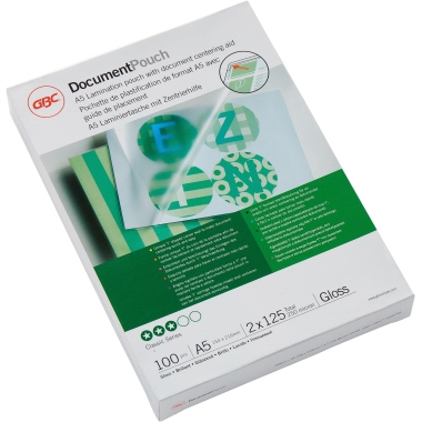 Folientasche GBC A5 154X216mm 125my glänzend 100 St/Pack DocumentPouch