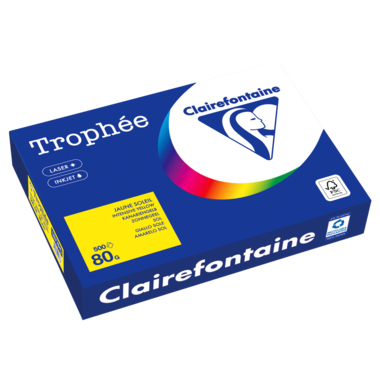 Kopierpapier Clairefontaine 1877C A4 80g kanariengelb 500 Blatt