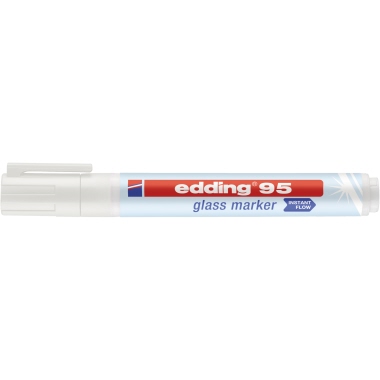 Glasmarker Edding 95 weiß 2-3mm Rundspitze