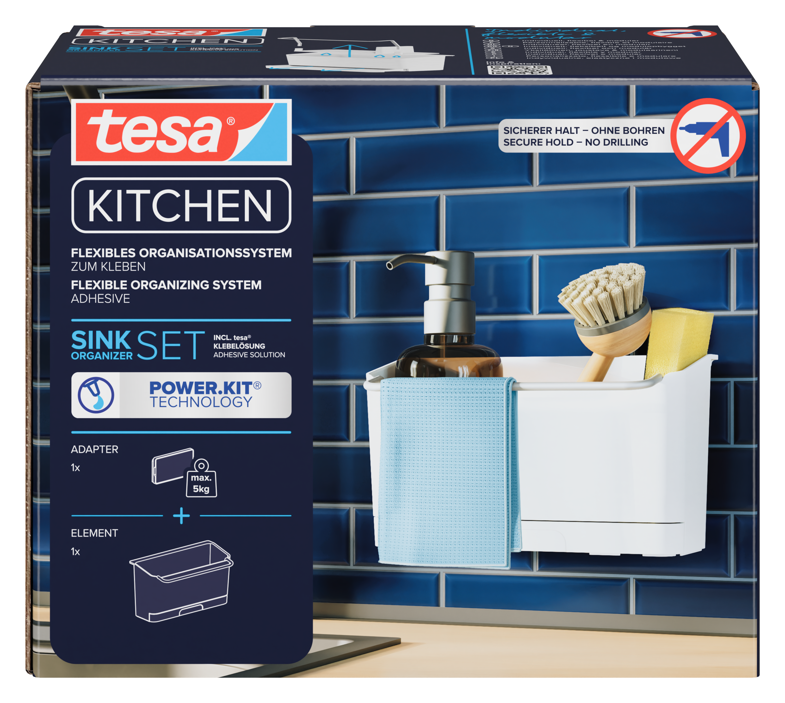 Spülbecken Organiser SET​ Tesa 70046 KITCHEN weiß