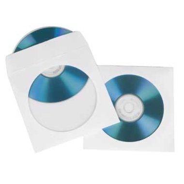 CD-/DVD Schutzhüllen Hama Papier weiß 00051173