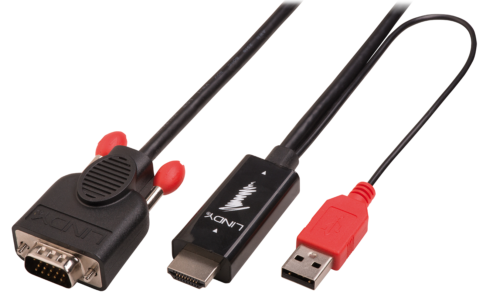 Videokabel Lindy 41456 2m HDMI auf VGA-