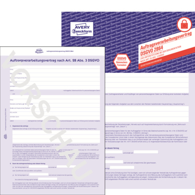 Auftragsverarbeitungsvertrag Avery Zweckform 2864 A4