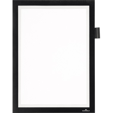 Infotasche Duraframe 4993 A4 sk schwarz ,, Magnettasche, Inkl. Stifthalter