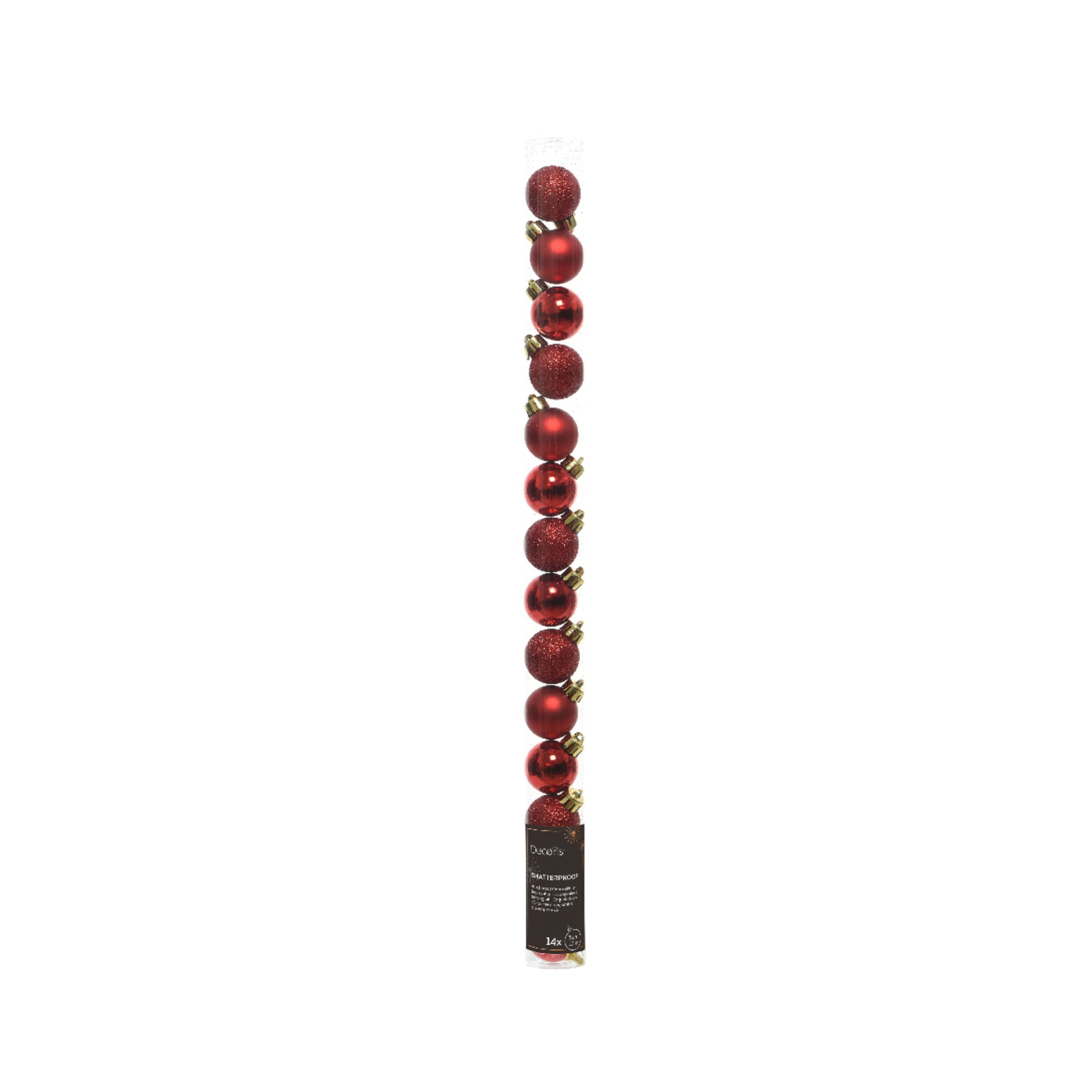 Christbaumschmuck DECORIS 20458 3cm rot 