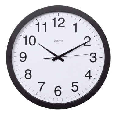 Wanduhr Hama 185876 Aruba Ø-40cm schwarz/weiß