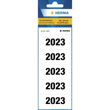 Jahreszahlen HERMA 2023 weiß 100 Stück