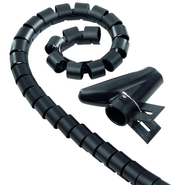 Spiral Kabelschlauch Hama 7,5-30 mm 2,5M schwarz