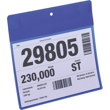 Neodym Magnettasche DURABLE 1746 A5 quer dunkelblau 10 Stück