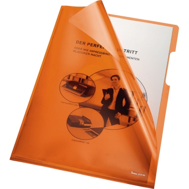 Sichthülle Bene A4 0,15mm orange PVC-Hartfolie 100 Stück