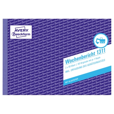 Wochenbericht Avery Zweckform 1311 A5 quer 