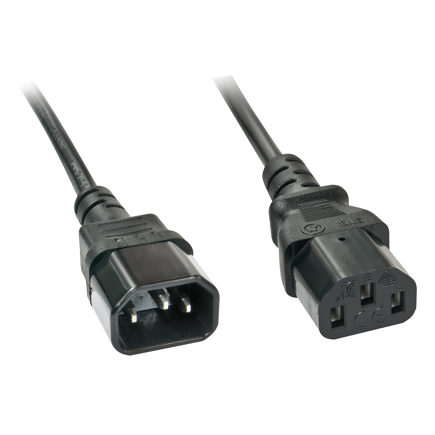 Netzkabel Lindy 30331 2m IEC C14 an IEC C13 Verlängerunskabel