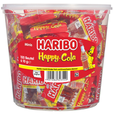 Fruchtgummi Haribo Cola-Minis 100x10g Happy-Cola