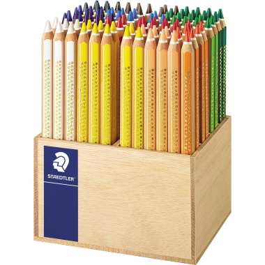 Farbstift  Staedtler Jumbo Display 96 St Display aus Holz, in sortierten Farben