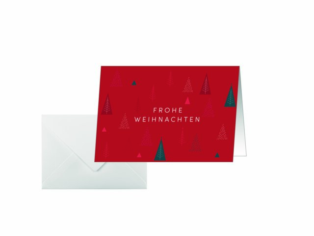 Weihnachtskarte Sigel DS636  Ruby Pines  25 Karten + 25 Umschläge