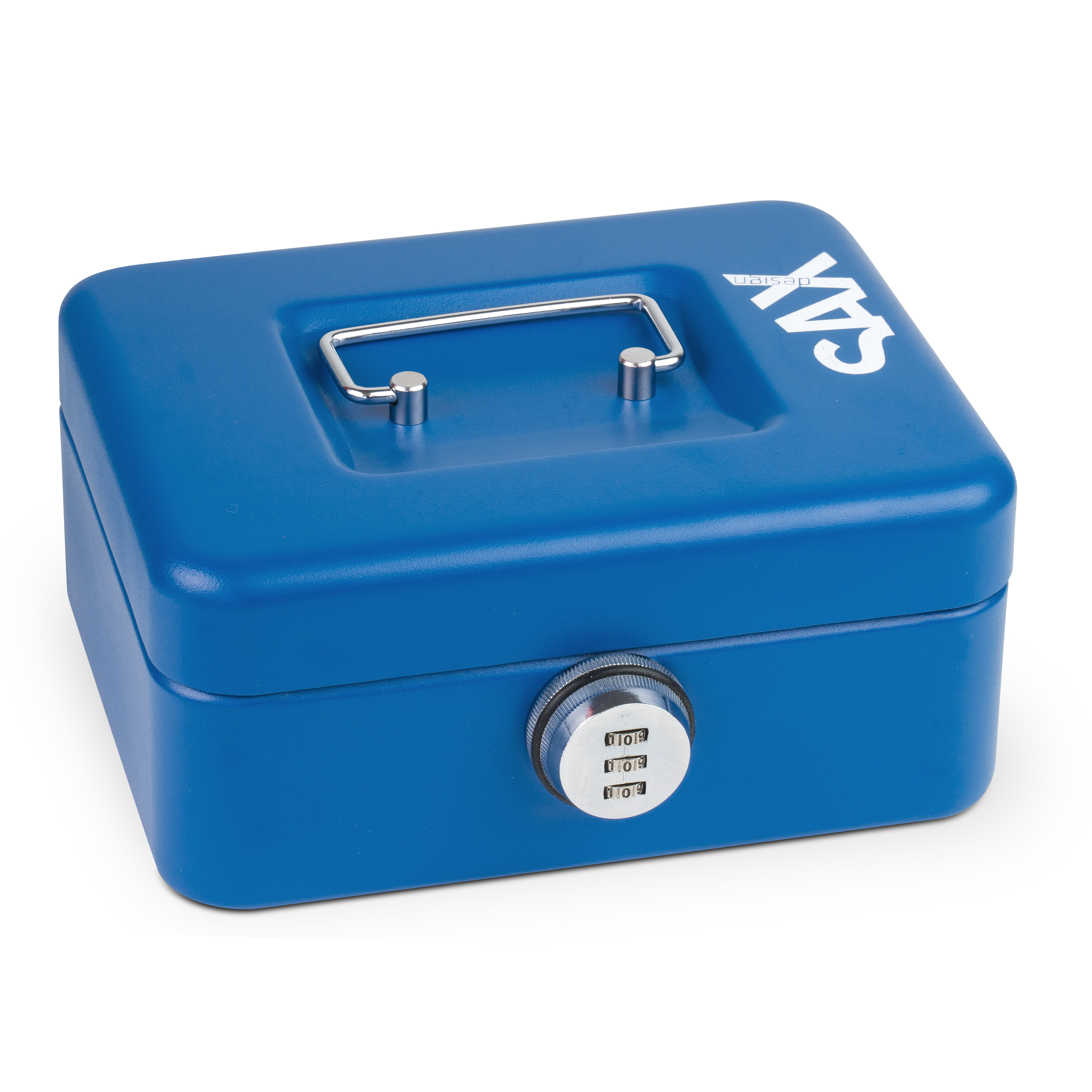 Geldkassette SAX 0-822 M bl. 20x16x9cm mit Zahlenschloss matt 