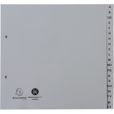 Register Exac. 1723B A4 A-Z hH PP grau 