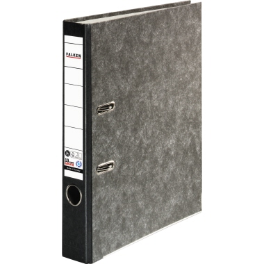 Ordner Falken 80022700 A4 50mm schwarz Wolkenmarmor, Pappe