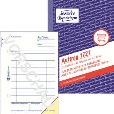 Auftragsbuch Avery Zweckform 1727 A6