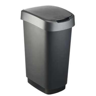 Abfallbehälter rotho Twist 50 Liter schwarz