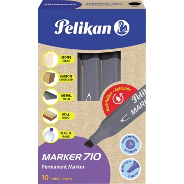Permanentmarker Pelikan 710 F schwarz 2-5mm, Keilspitze