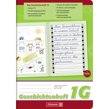 Geschichten-Heft BRUNNEN A5 Lin.1G 