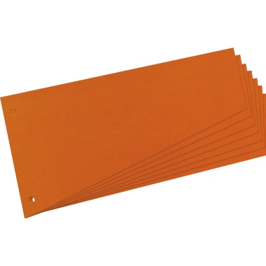 Trennstreifen trapezf. 12x23cm gel. oran Ge, Trapezförmig, Gelocht