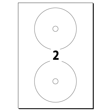 Etikett Sigel LA505 CD-/DVD Ø117mm weiß blickdicht Fullsize