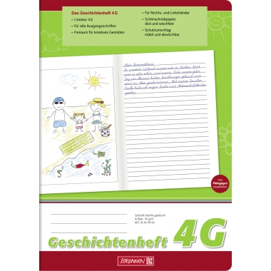 Geschichten-Heft BRUNNEN A4 Lin.4G 