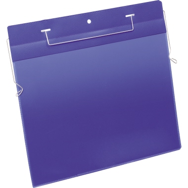 Drahtbügeltasche DURABLE 1754 A4 quer blau 50 Stück