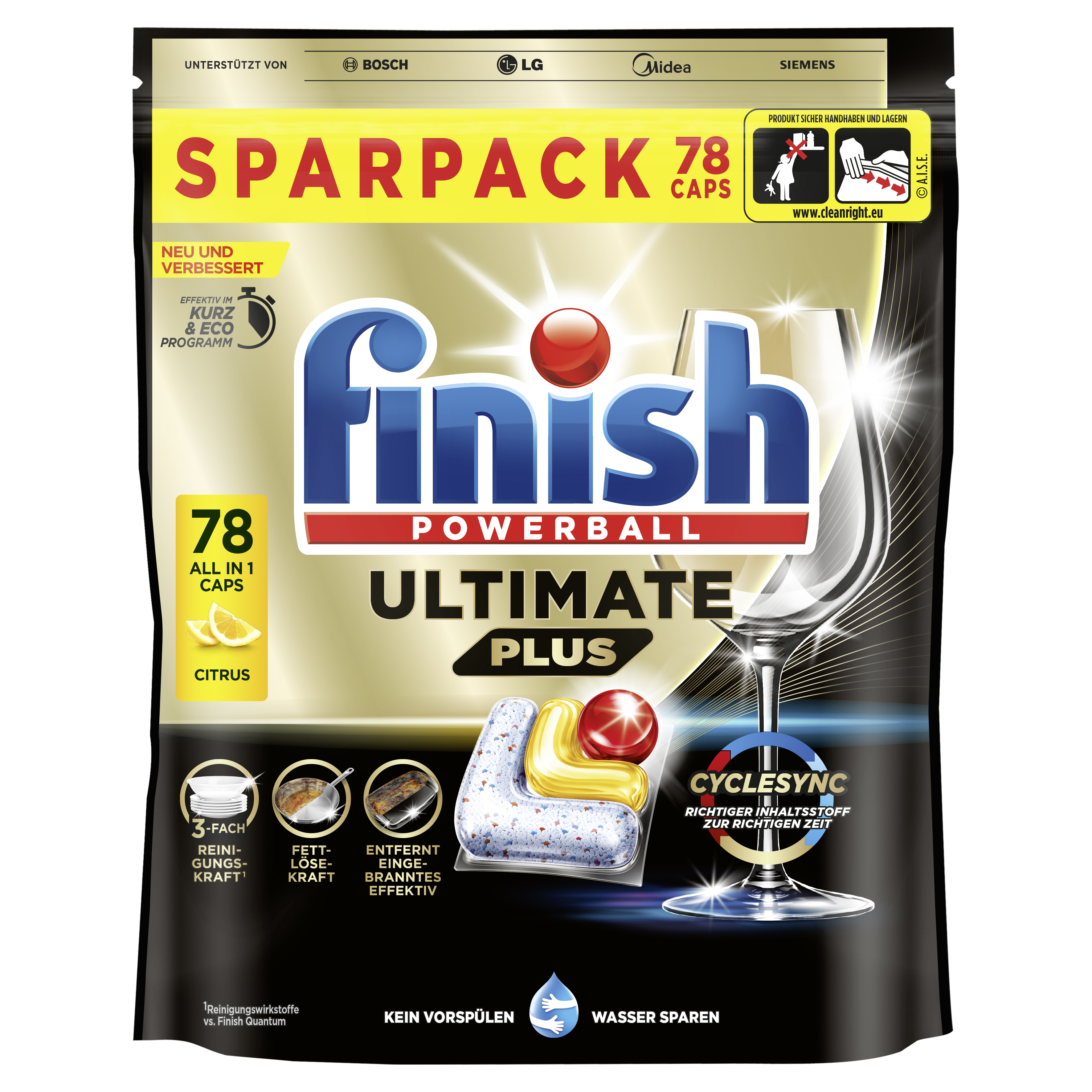 Spülmaschinentabs Ultimate Plus All in 1 Calgonit Finish Powerball