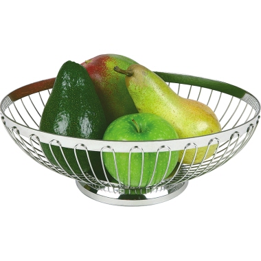 Brot&Obstkorb oval 28x21cm edelstahl spülmaschinenfest