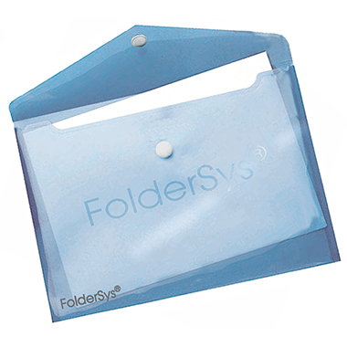 Sichttasche FolderSys 40101 A4 q blau Pp transluzent mit Klettverschluss