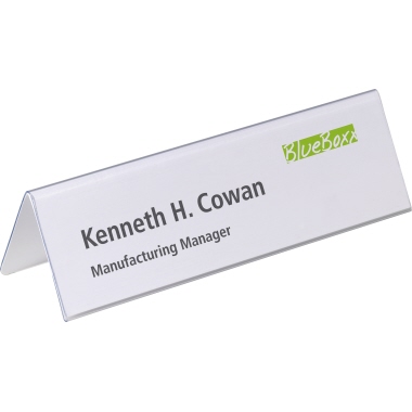 Tischnamensschild Durable 8052 transp 61/122x210mm