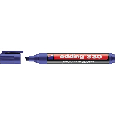 Permanentmarker Edding 330 blau 1-5mm, Keilspitze
