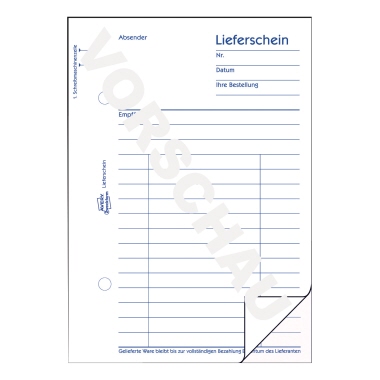 Lieferschein Avery Zweckform 724 A6 
